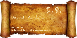 Detrik Virág névjegykártya